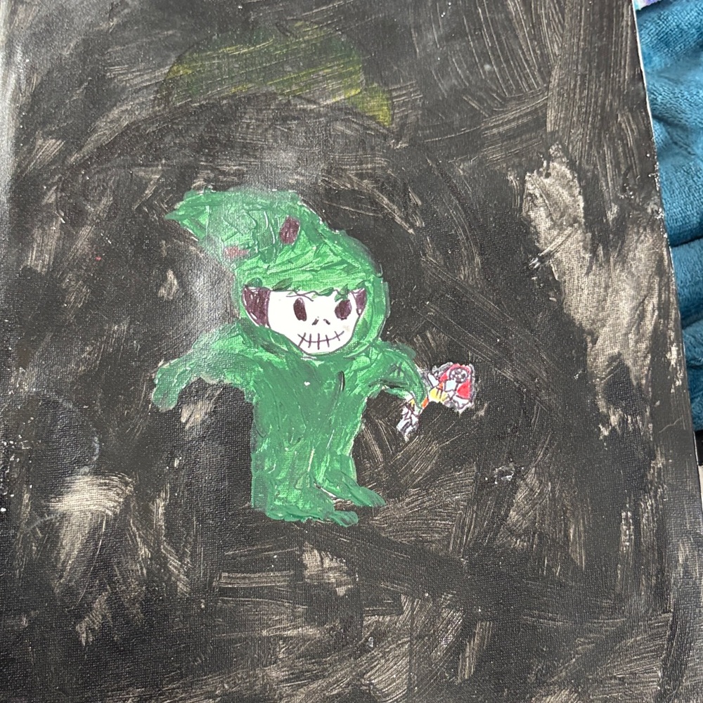 Original Hand-Painted jack skeleton chibi oogie boogie costume